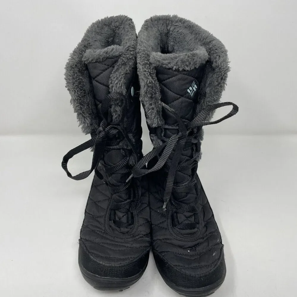 Columbia Youth Unisex Minx Mid III Waterproof Omni-Heat Black/Iceberg Size 3